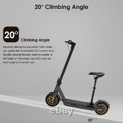 10 MAX Electric Scooter With Seat 500W 10AH Long-Range Battery 35 KM Commute