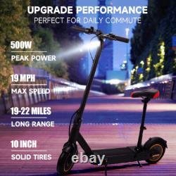 10 MAX Electric Scooter With Seat 500W 10AH Long-Range Battery 35 KM Commute