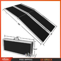 10ft Aluminum Multi-Folding Wheelchair Scooter Mobility Ramp Portable 600 LB