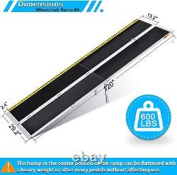 10ft Aluminum Multi-Folding Wheelchair Scooter Mobility Ramp Portable Non-Slip
