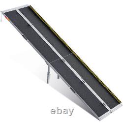 10ft Wheelchair Ramp Aluminum Multi-Folding Scooter Mobility Portable 600 LB