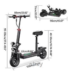 10in Folding Electric Scooter 2OOOW 48V 20AH Dual Motor Adult Off Road Tire USA