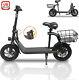12 450w Folding Electric Scooter With Seat Portable Off-road E Bike Commuter Us