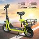 12'' Electric Scooter Folding Dual 450w With Seat Basket Off-road Ebike Waterproof