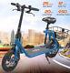 12 Tires Rechargable Folding Electric Scooter Adult Safe Urban Commuter Blue Us