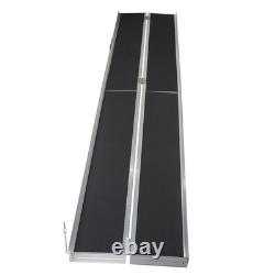 120 Folding Aluminum Wheelchair Ramp Portable Mobility Scooter Carrier 600 lbs