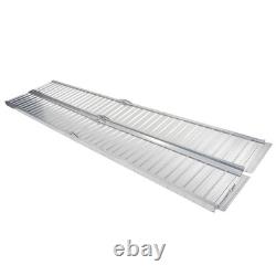 120 Folding Aluminum Wheelchair Ramp Portable Mobility Scooter Carrier 600 lbs
