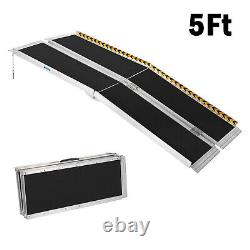 2'-10' Folding Aluminum Wheelchair Ramp Portable Mobility Scooter Non-Slip 600LB