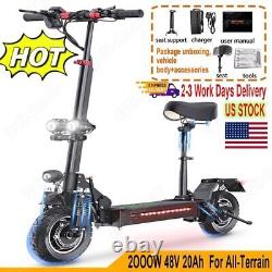 2000W Adults Electric Scooters Dual Motors Drive 48V Commute Off Road E-Scooter