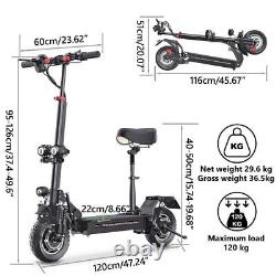 2000W Adults Electric Scooters Dual Motors Drive 48V Commute Off Road E-Scooter