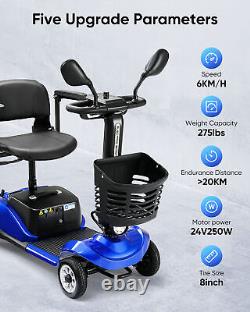 2024 Senior Mobility Scooter Electric Wheelchair Lightweight Heavy Duty Portable