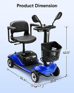 2024 Senior Mobility Scooter Electric Wheelchair Lightweight Heavy Duty Portable