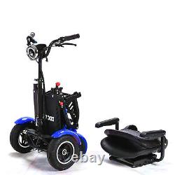 250W2 4 Wheel Folding Mobility Portable Foldable Electric Scooter Travel NewA8P