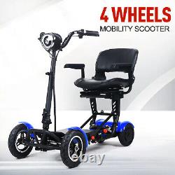 250W2 4 Wheel Folding Mobility Portable Foldable Electric Scooter Travel NewACD