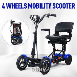 250W2 4 Wheel Folding Mobility Portable Foldable Electric Scooter Travel NewAVt