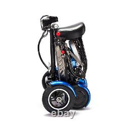 250W2 4 Wheel Folding Mobility Portable Foldable Electric Scooter Travel NewAhM