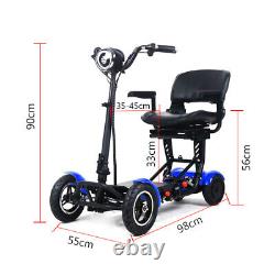 250W2 4 Wheel Folding Mobility Portable Foldable Electric Scooter Travel NewaW