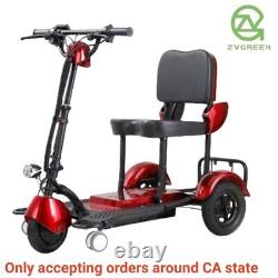 3-Wheel Electric Mobility Scooter Portable Lightweight for Adults & Seniors