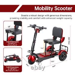 3-Wheel Electric Mobility Scooter Portable Lightweight for Adults & Seniors