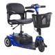 3-wheel Folding Mobility Scooter For Seniors 12 Mile Range 265lbs Capacity