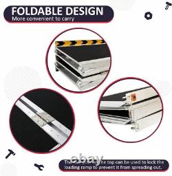 4/6/7ft Portable Aluminum Non Skid Wheelchair Scooter Mobility Ramp Folding