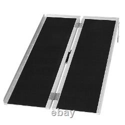 4' Portable Folding Aluminum Suitcase Threshold Ramp Wheelchair Mobility Scooter