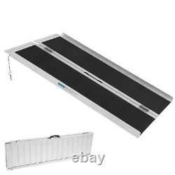 4' Portable Folding Aluminum Suitcase Threshold Ramp Wheelchair Mobility Scooter