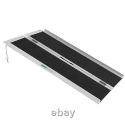 4' Portable Folding Aluminum Suitcase Threshold Ramp Wheelchair Mobility Scooter