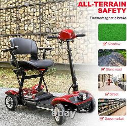 4 Wheel Electric Powered Wheelchair Foldable Portable Motorized Mobility Scooter