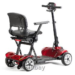 4 Wheel Electric Powered Wheelchair Foldable Portable Motorized Mobility Scooter