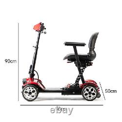 4 Wheel Electric Powered Wheelchair Foldable Portable Motorized Mobility Scooter