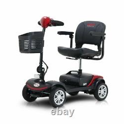 4 Wheels Folding Mobility Scooter withSwivel Seat Portable Travel Compact Scooter