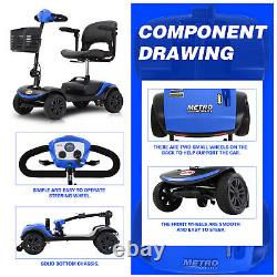 4 Wheels Lite Mobility Scooter Portable & Foldable Electric Device Compact Adult