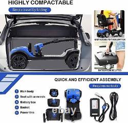 4 Wheels Lite Mobility Scooter Portable & Foldable Electric Device Compact Adult