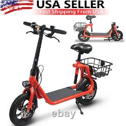 450W Adult Sports Electric Scooter Foldable E-bike E-Scooter withSeat Commuter US