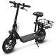 450w Electric Scooter For Adults Foldable Moped Commuter With Seat & Carry Basket