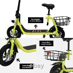 450W Electric Scooter with Seat Folding Adult Ebike Bicycle Commuter 12 in Tires