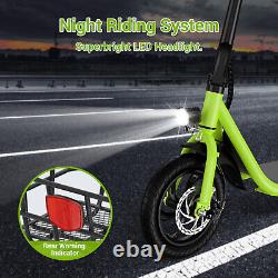 450W Foldable Electric Scooter with Seat & Carry Basket Commuter Urban E-Scooter