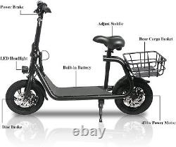 450W Folding Electric Scooter 15MPH 450W Urban Commuter Adult E-Scooter With Seat