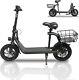 450w Folding Electric Scooter With Seat Off-road Waterproof Ebike For Adult New