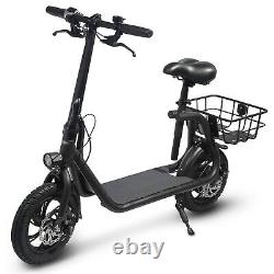 450W Folding Electric Scooter with Seat Off-Road Waterproof Ebike for Adult NEW