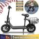 450w Motor Electric Scooter With Seat Folding E-scooter Ebike Commuter Adults