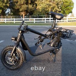 450W Motor Electric Scooter With Seat Folding E-scooter Ebike Commuter Adults