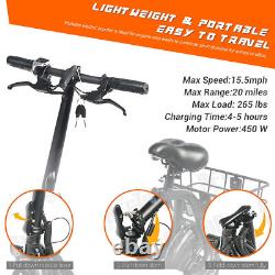 450W Motor Electric Scooter With Seat Folding E-scooter Ebike Commuter Adults
