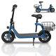 450w Portable Sports Electric Scooter Folding Adult E-bike With Seat Carry Basket