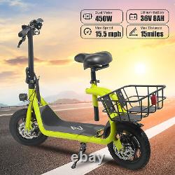450W Sports Electric Scooter Adult with Seat E-Scooter Electric Moped Commuter