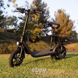 450W Sports Electric Scooter Adult with Seat Electric Moped Ebike E-Scooter