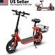 450w Sports Electric Scooter Adults With Seat Foldable Scooters Commuter E-bike