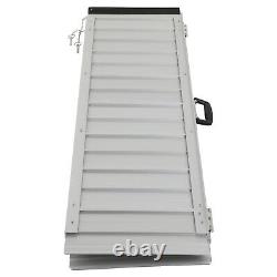 4FT Aluminum Folding Wheelchair Scooter Mobility Ramp Portable 600 LBS Non-Slip