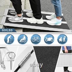 4FT Folding Aluminum Wheelchair Ramp Portable Mobility Scooter Non-Slip -600LBS